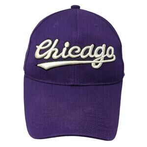 Chicago Strapback Baseball Hat Purple One Size Adjustable Embroidered HSC Cap
